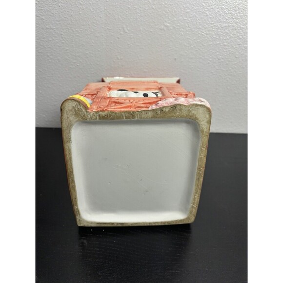 Red Country Cookie Barn Ceramic Cookie Jar with‎ Farm Animals Cow Pig Chicken - Picture 15 of 15